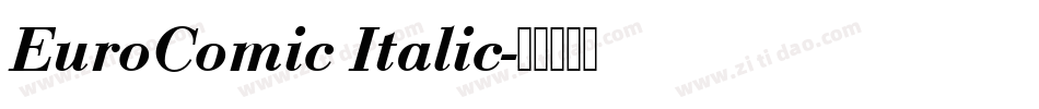EuroComic Italic字体转换